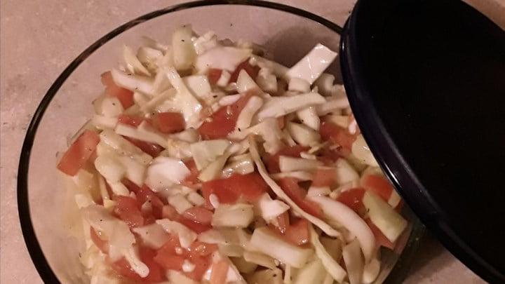 Quick and Tart Cabbage Side Salad