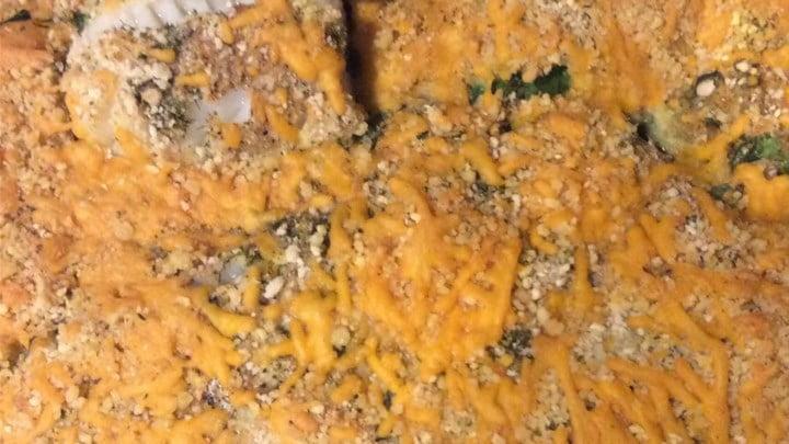 Crunchy Cheesy Fish and Spinach Casserole